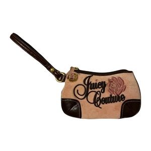 Juicy Couture Brown Pink Wristlet